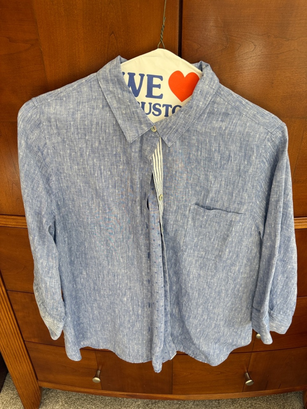 Chico’s Lightweight Blue Button-Up Shirt